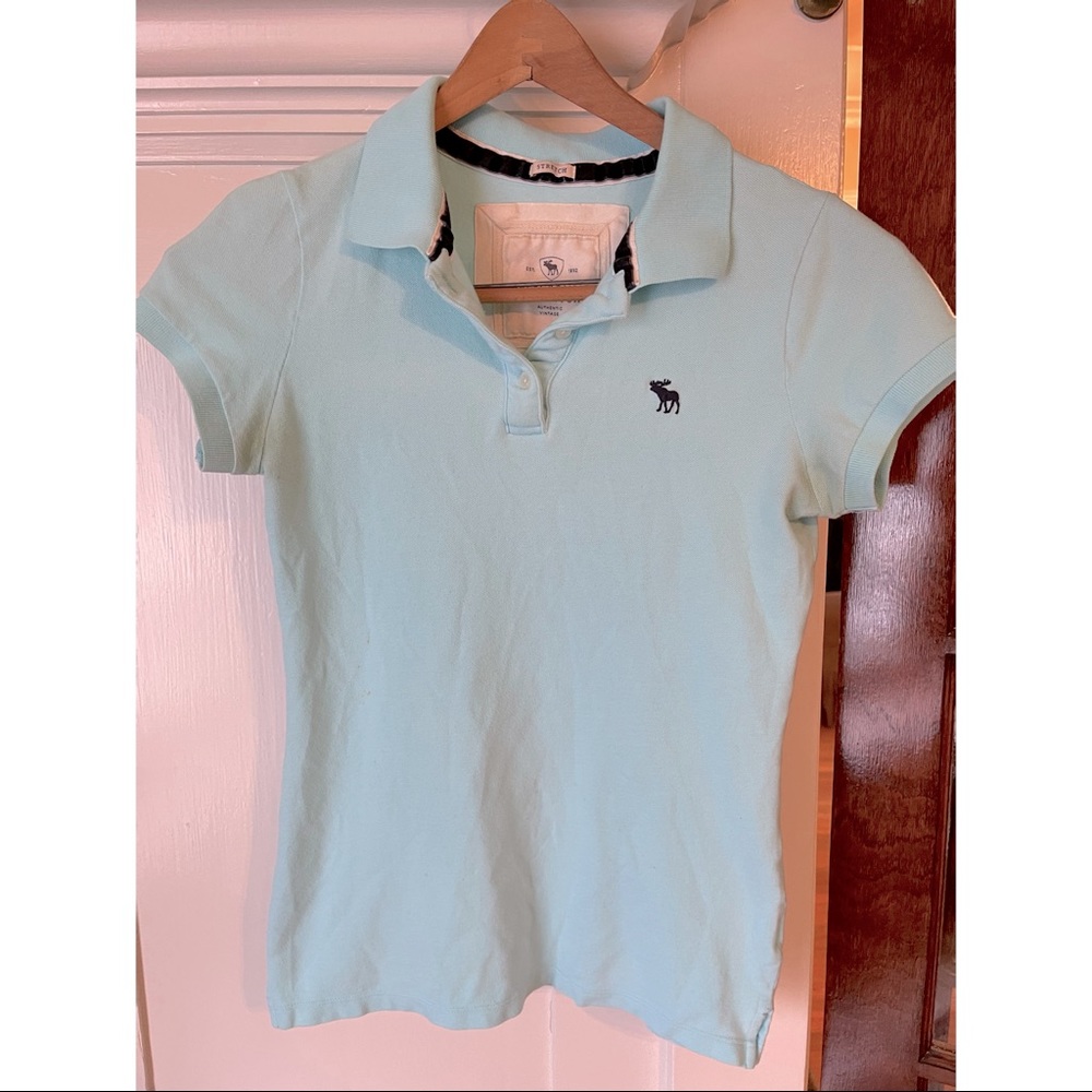 Sky blue Abercrombie and Fitch polo